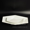 Hotel White Custom Shape Ceramic Plate